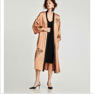 Zara pointed toe bejeweled bow detail sling back